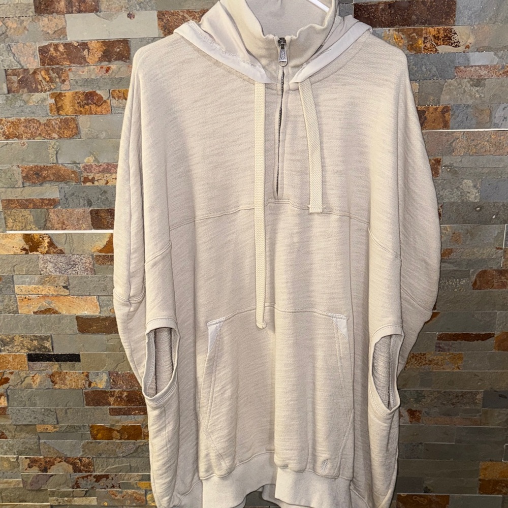 FP Movement by Free People Cream Hooded Jacket